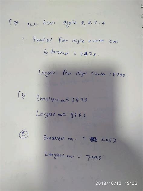 smallest 4 digit number without repetition|Use the given digits without repetition and the greatest and .